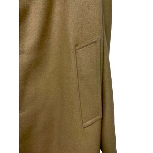 Vintage Lakeland Camel Tan Wool Blend Faux Sherpa Collar Lined Rancher Jacket 42 - Picture 5 of 12